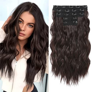 Clip in Hair Extensions 20 Inches Dark Brown 5PCS Hair Extension